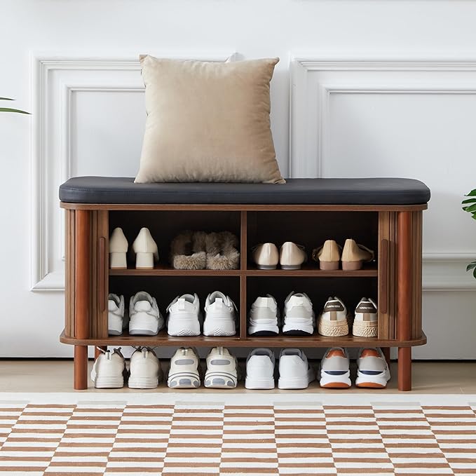 Shoe Bench, Entryway Shoe Cabinet - Image 3