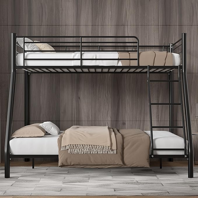 VECELO Bunk Bed Twin Over Full, Metal Bunkbeds - Image 7