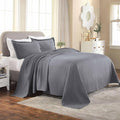 Superior 3 Piece Basketweave Cotton Bedspread Set, Home Bed Decor, Decorative by SUPERIOR