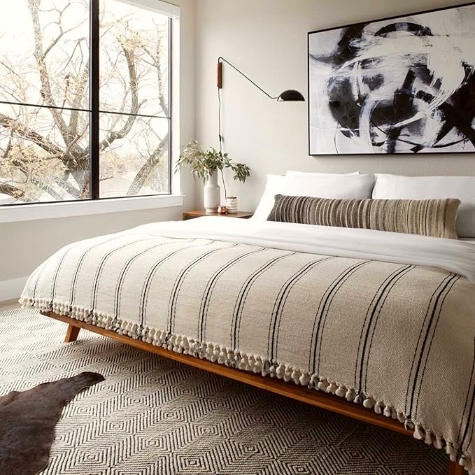 The Loomia 100% Cotton Luxurious Woven Turkish Queen Size Blanket - Image 7