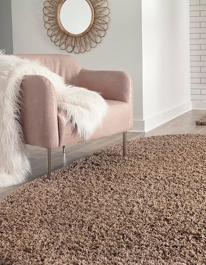 Unique Loom Solid Shag Collection Area Rug - Image 3
