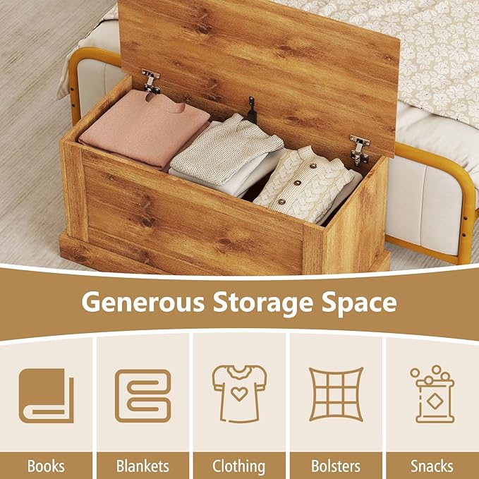 LOKO 35.5” Storage Chest, Lift Top Storage Box - Image 6