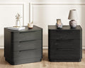 Black Nightstands Set of 2, Bedside Table by beronbaer