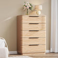 5 Drawer Dresser for Bedroom, Curved Profile Design, Wooden Closet by beronbaer