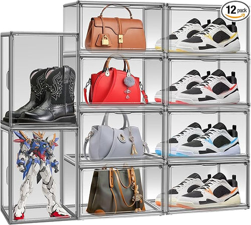 12 Pack Large Shoe Organizers Storage Boxes by DAYOOH