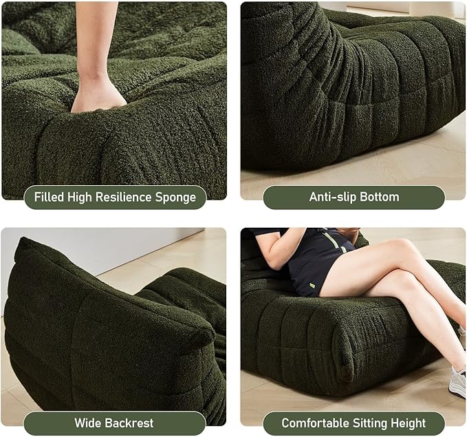 Bean Bag Chair, Fireside Chair Bean Bag Sofa Large Bean Bag Chair - Image 5