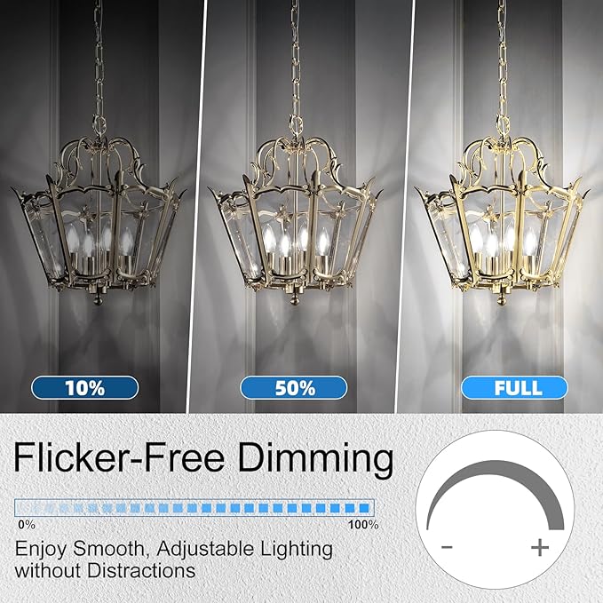 GvvooHome E12 Candelabra Bulb 40 watt Equivalent, E12 LED Bulb Dimmable - Image 4