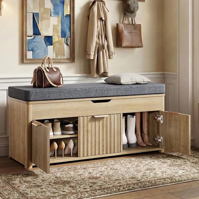 Shoe Bench with Storage - Image 3