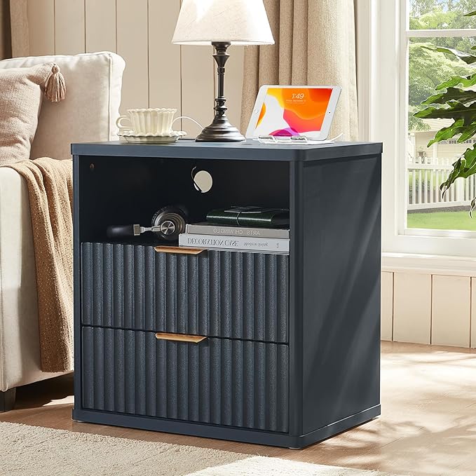 LEYAOYAO Fluted Nightstand - Image 5