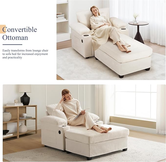 SUNWAVE 58" Chaise Lounge Chair - Image 3