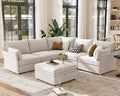 ABCASA 103.5" Oversized Modular Sectional Sofa, L Shaped Convertible Couch by ABCASA