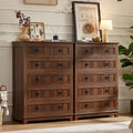 Farmhouse 5 Drawer Dresser for Bedroom Set of 2, 42.5" Tall Small Dressers & by Joaxswe