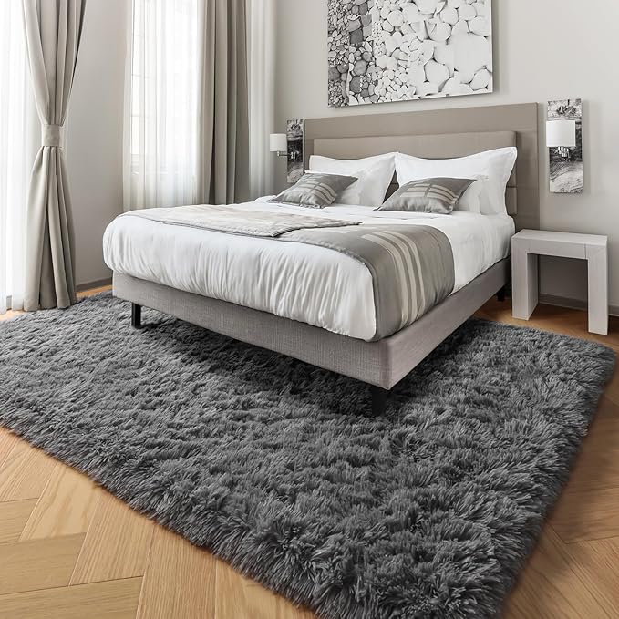 PAGISOFE Grey Washable Area Rugs - Image 3