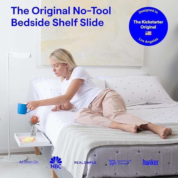 BedShelfie Bedside Shelf for Dorm Room Bunk Bed & Top Bunk, College Dorm Room - Image 2