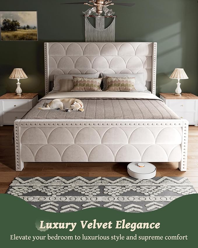 King Size Bed Frame with 56" Headboard - Image 4