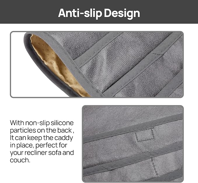 Teniux Remote Control Holder Faux Leather Armrest Organizer - Image 4