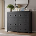Tall 8-Drawer Dresser, Modern Wooden Storage Chest of Drawers, Dresser TV Stand by BORNOON