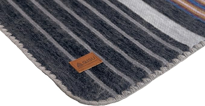 QISU Alpaca Wool Blanket Throw | Large, Variegated | 85 x 65 inches | Ultra-Soft - Image 4