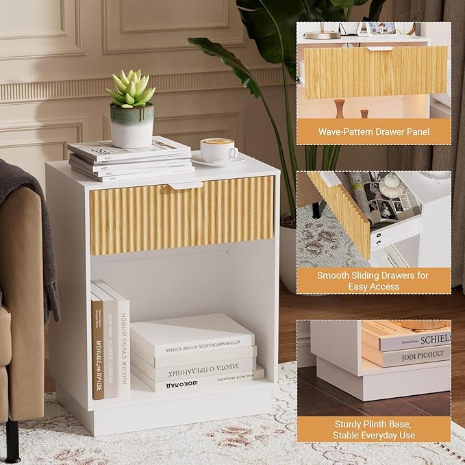CMFYDAILY Fluted Nightstands Set of 2 - Image 7