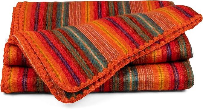 QISU Alpaca Wool Blanket Throw | Large, Variegated | 85 x 65 inches | Ultra-Soft - Image 3