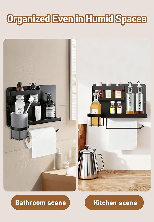 Bedside Wall Organizer Metal Shelf - Image 7