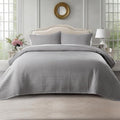 Kasentex KWX1804-GY Quilt Mini Set-Stone Washed-Super Soft Bedspread-Light by KASENTEX