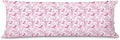 Pink Chinoiserie Dachshund Dog 20x54 Body Pillow Cover by Unknown