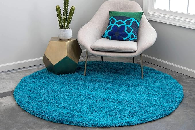 Unique Loom Solid Shag Collection Area Rug - Image 3