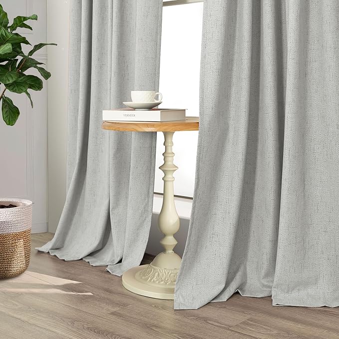 Pitalk Light Grey Blackout Curtain Panels 90 Inches Long - Image 8