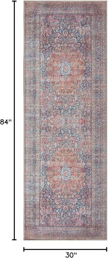Bloom Rugs Washable Non-Slip 7 ft Runner - Image 2