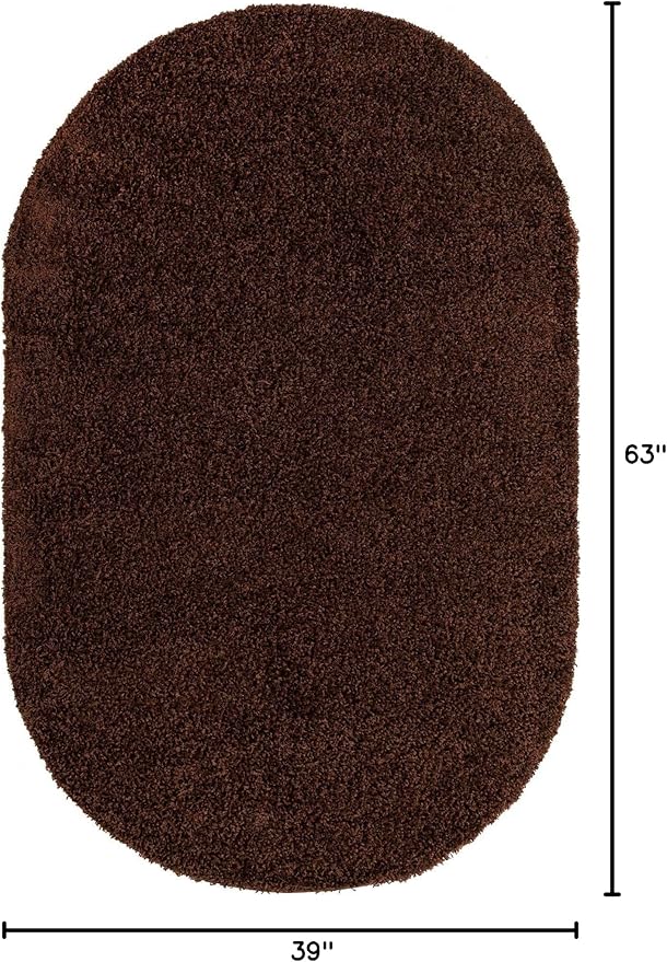 Unique Loom Solid Shag Collection Area Rug - Image 2