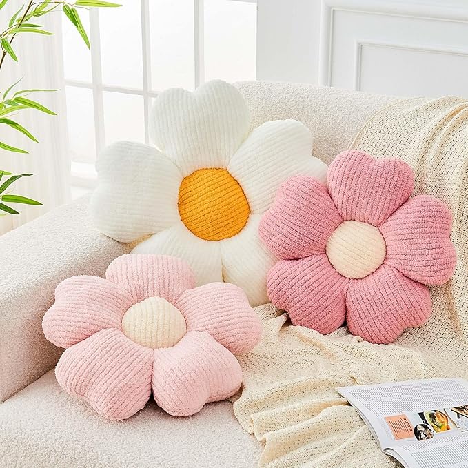 Kcvvcr Flower Throw Pillow, Cute Flower Shaped Pillow Decorative Throw Pillow - Image 3