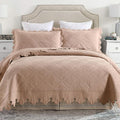 MarCielo 3-Piece 100% Cotton Oversized Bedspread Lightweight Quilt Coverlet by MarCielo