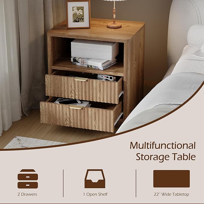 Fluted Nightstands Set of 2 - Image 5