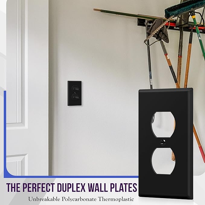 ENERLITES Duplex Receptacle Outlet Wall Plate, Size 1-Gang 4.50" x 2.76" - Image 3