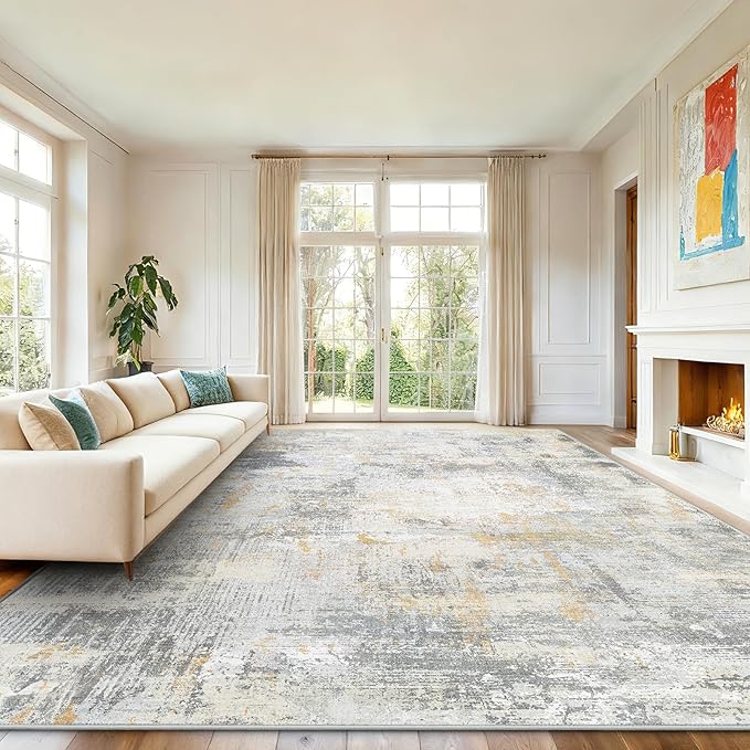 8x10 Area Rugs for Living Room, Modern Abstract Washable Rug by AMADAHOMEFURNISHING