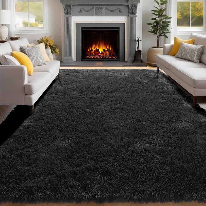 PAGISOFE Fluffy Shaggy Washable Area Rug by PAGISOFE