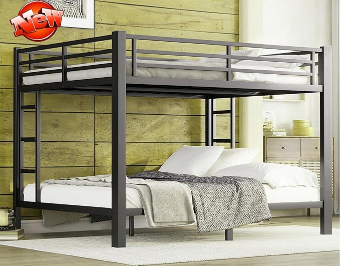 SIGONE Stronger & Safer Heavy Duty Queen Over Queen Size Bunk Bed by Unknown