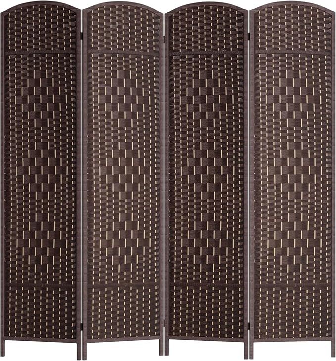 FDW Room Divider 6FT Wooden Screen Folding Privacy Screens Portable Wall by FDW