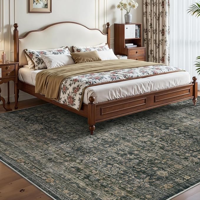 MontVoo-Vintage Area Rug 3x5 Green Rugs - Image 6