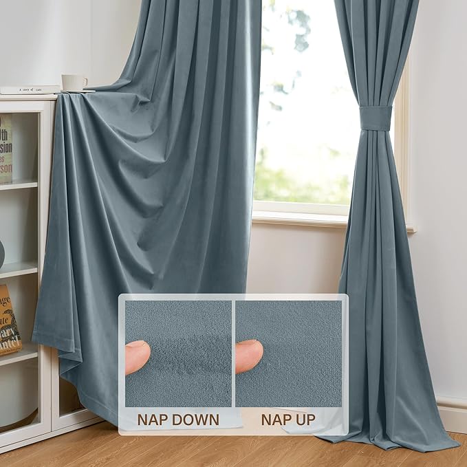 StangH Light Blue Velvet Curtains - Image 4