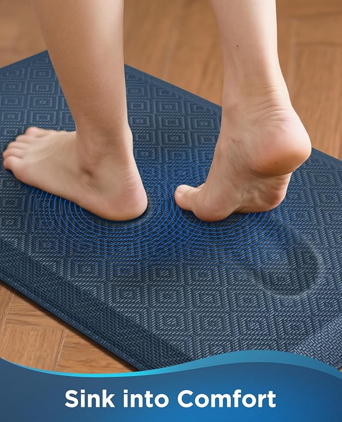Ophanie Kitchen Mats for Floor, 3/4 inch Thick, 17x28 Anti Fatigue Cushioned Mat - Image 2