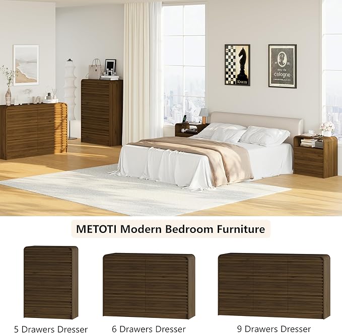 24" Wide Modern Fluted Nightstand - Image 3