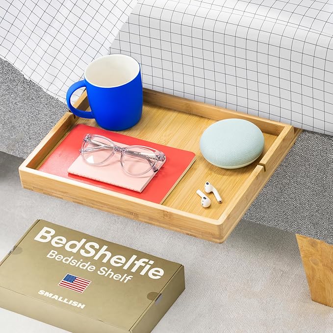 BedShelfie Bedside Shelf for Bunk Bed & Top Bunk, College Dorm Room & Loft by BedShelfie