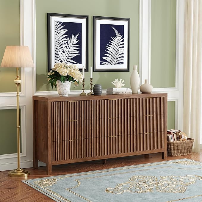 Modern 9 Drawer Dresser, Mid-Century Storage Chest - Image 3