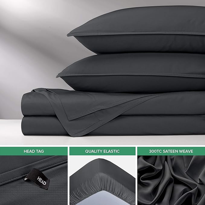 Pure Bamboo Full Sheets, Genuine 100% Organic Viscose Derived from Bamboo Bed - Image 6
