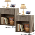 LEYAOYAO Fluted Farmhouse Nightstand Set of 2 by LEYAOYAO-Findtheshiningpointofyourideallife%EF%BC%81