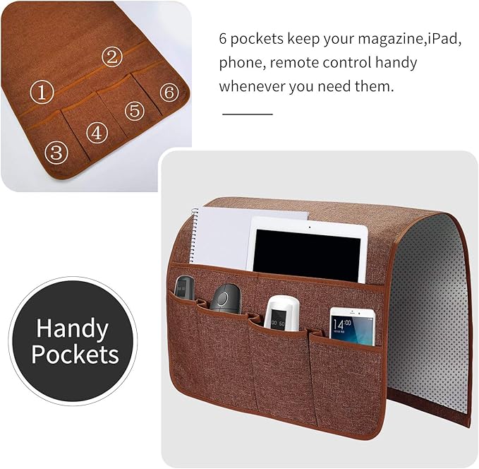 SYSOV Sofa Armrest Organizer, Remote Control Holder - Image 4