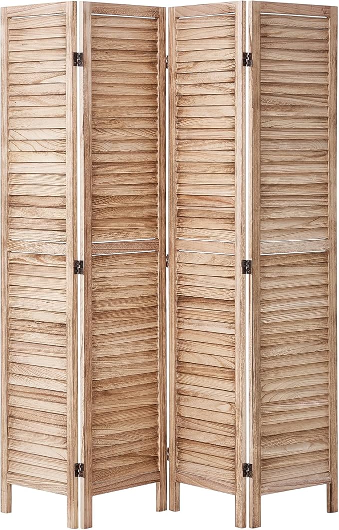VEVOR Wood Room Divider, 4 Panel Wood Folding Privacy Screen, 66.9 Inches Tall - Image 9