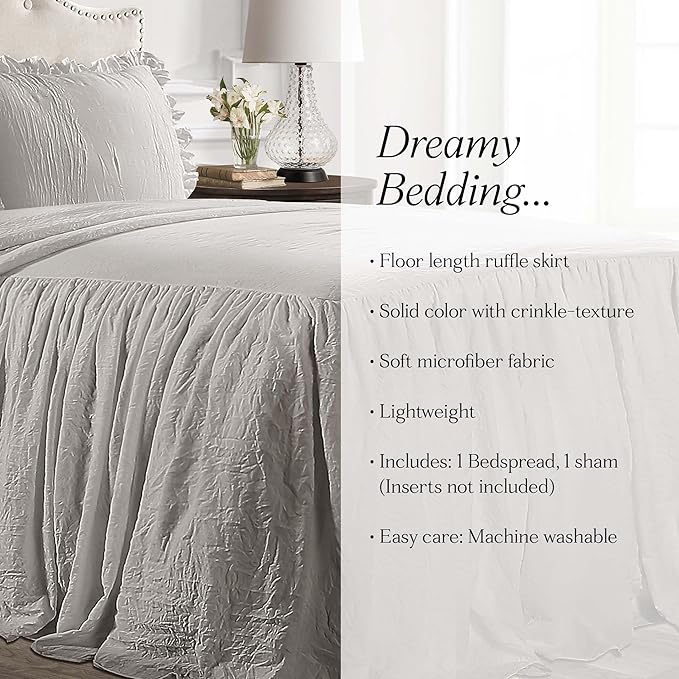 Lush Decor Ruffle Skirt Bedspread Set - Image 6